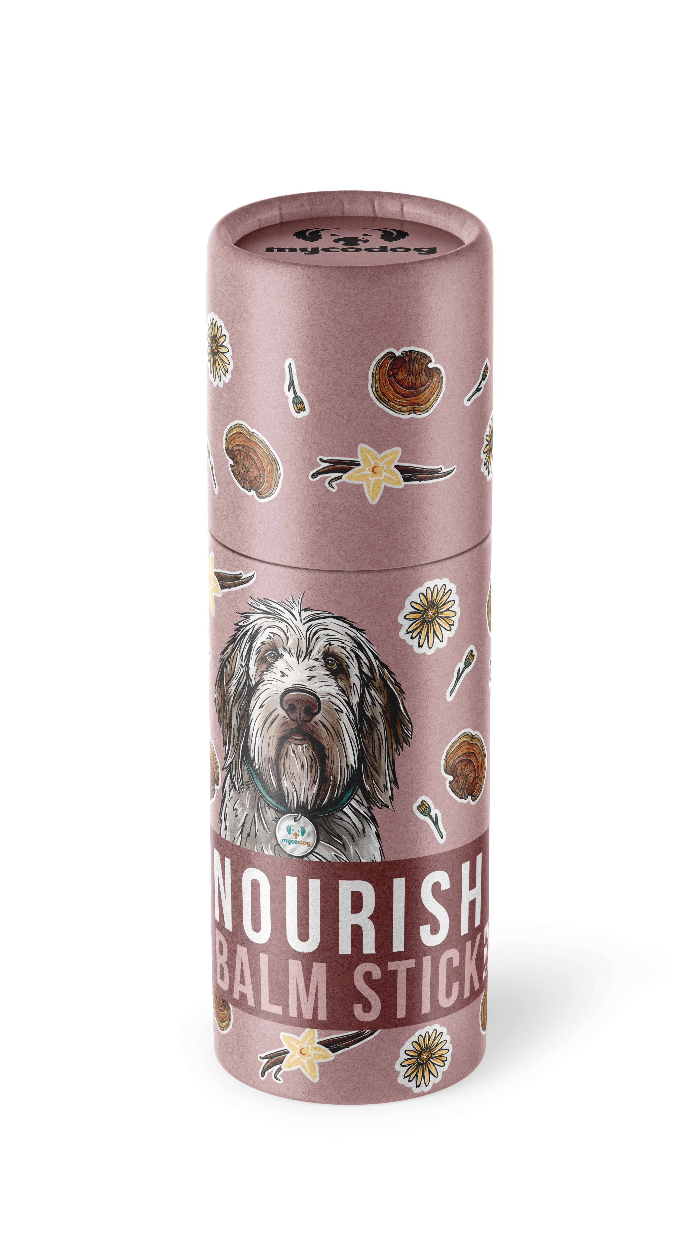 MycoDog Nourish Balm stick for dogs pets paw protection reishi balm stick