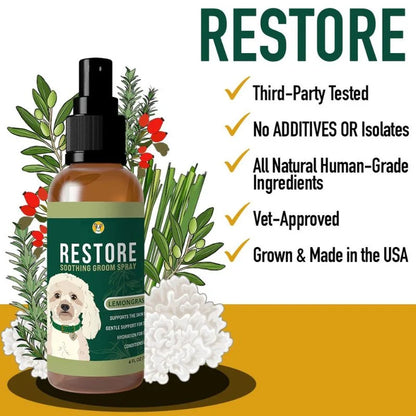 Restore Groom Spray: Coat Conditioning & Deodorizing Spray for Dogs